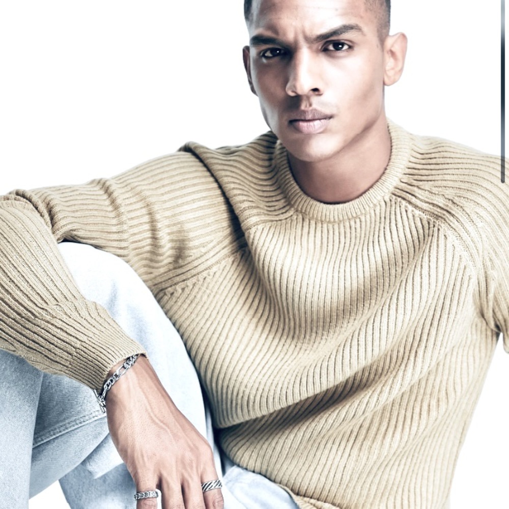 ASOS DESIGN knit rib crew neck sweater